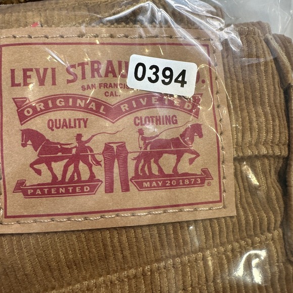 NWT Levis 94 Baggy Corduroy Jeans Womens 30x31 Brown Pants Mid Rise Straight Leg - Picture 13 of 15